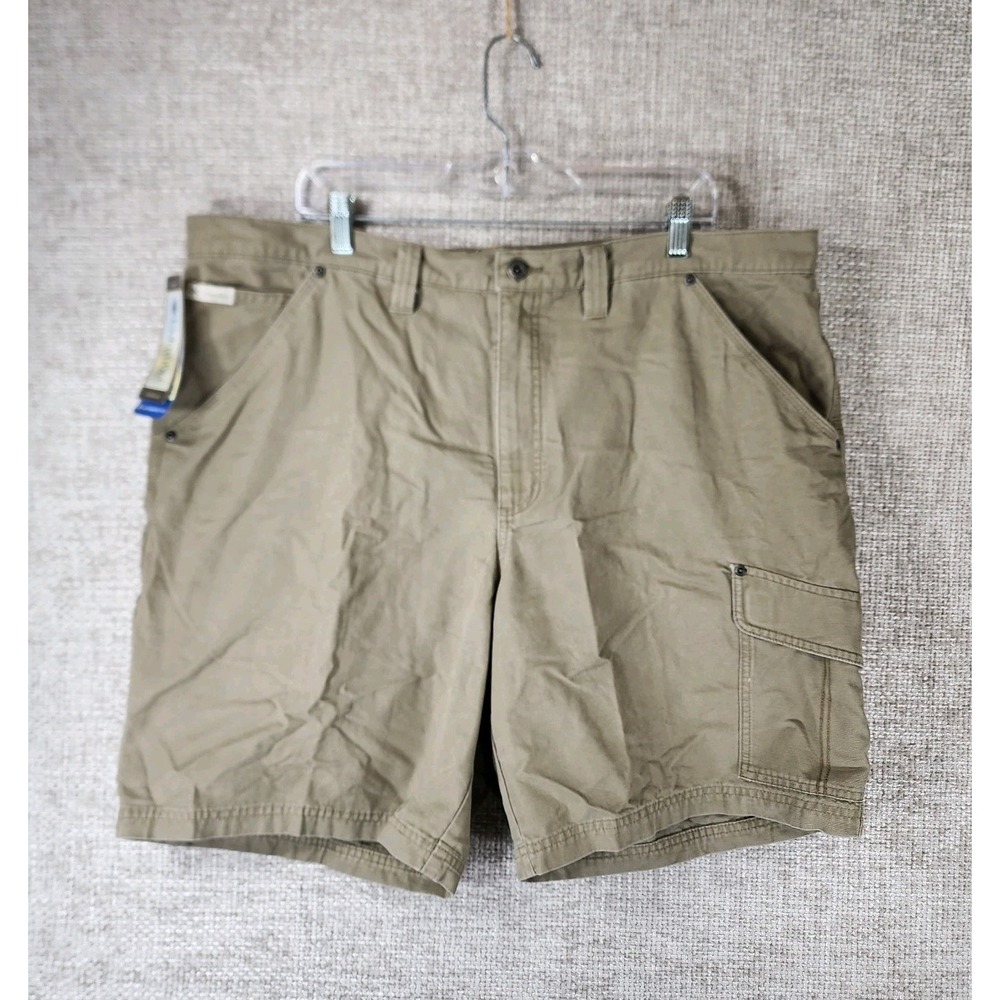 Columbia Canvas Cargo Shorts Rugged Camp Roc Mens 42 Inseam 9" Brown NWT